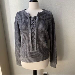 Designers remix Charlotte Eskildsen gray chunky knit sweater womens XS
